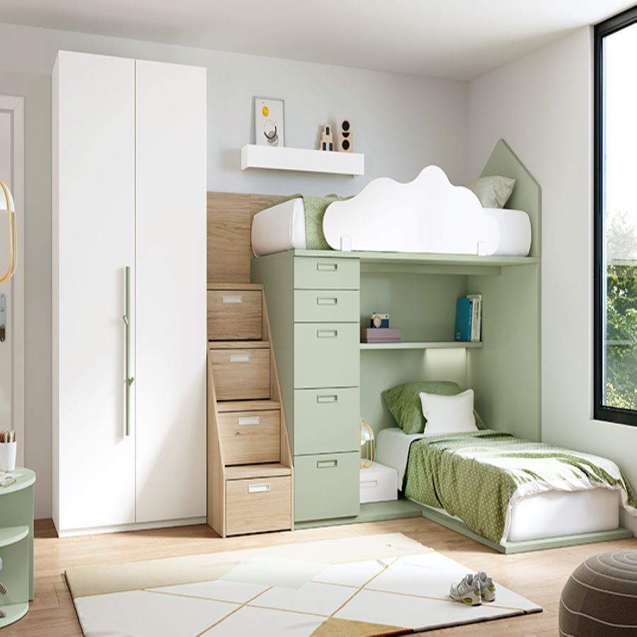 dormitorio juvenil colores pastel
