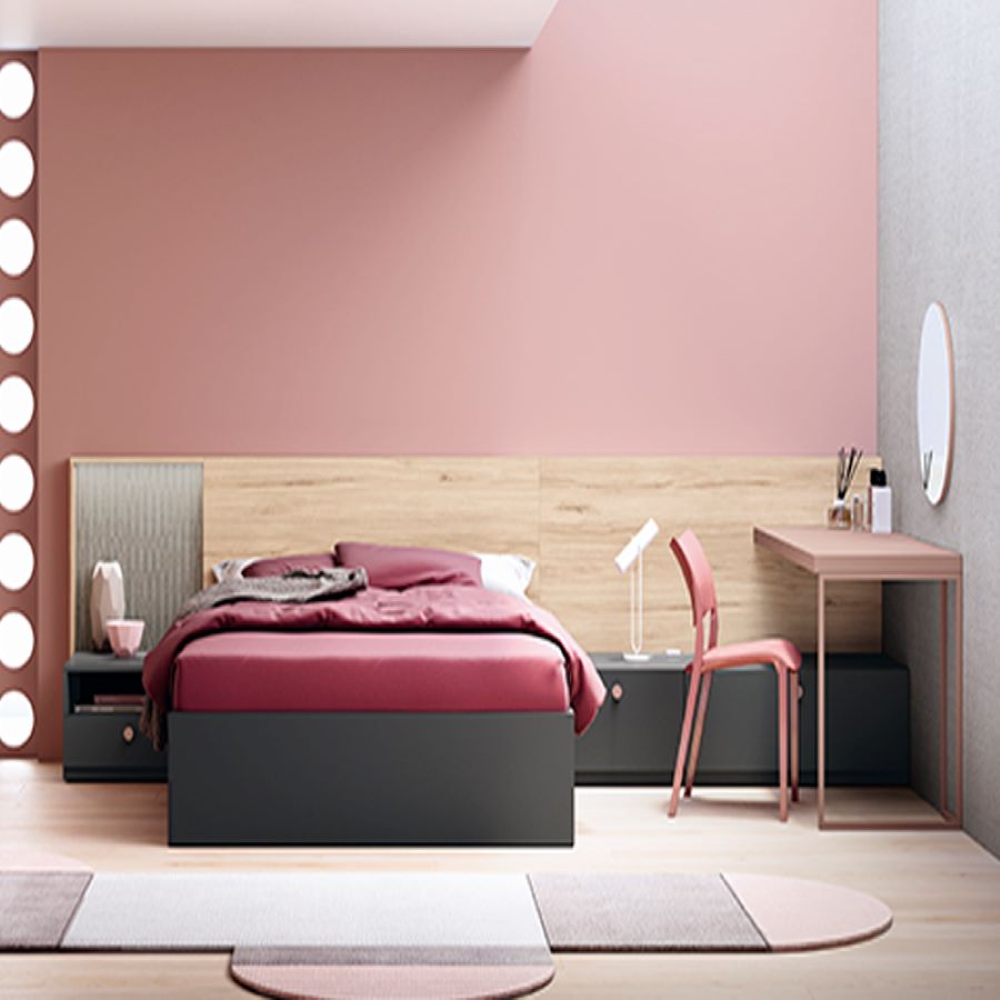 dormitorio juvenil de colores vivos