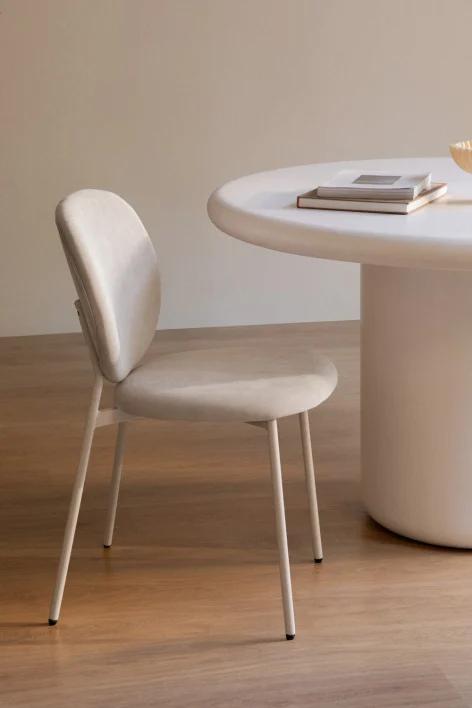 Silla de comedor apilable tapizada Gloriel