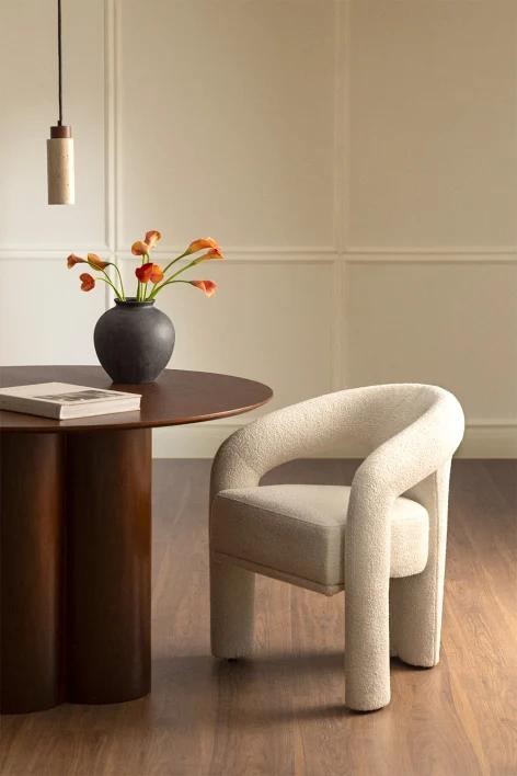 Silla de comedor tapizada Greca
