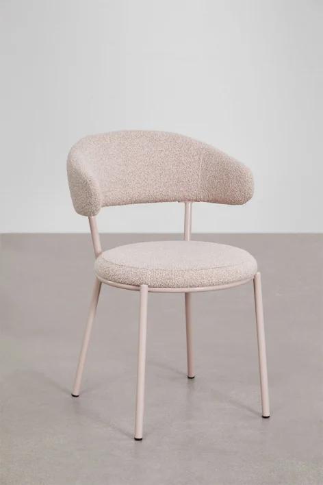 Silla de comedor en tela bouclé Verilo