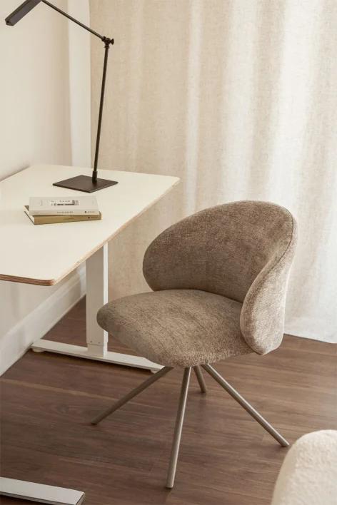 Silla de escritorio giratoria en chenilla Gryon