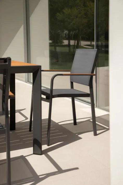 Silla de jardín apilable en aluminio Archer