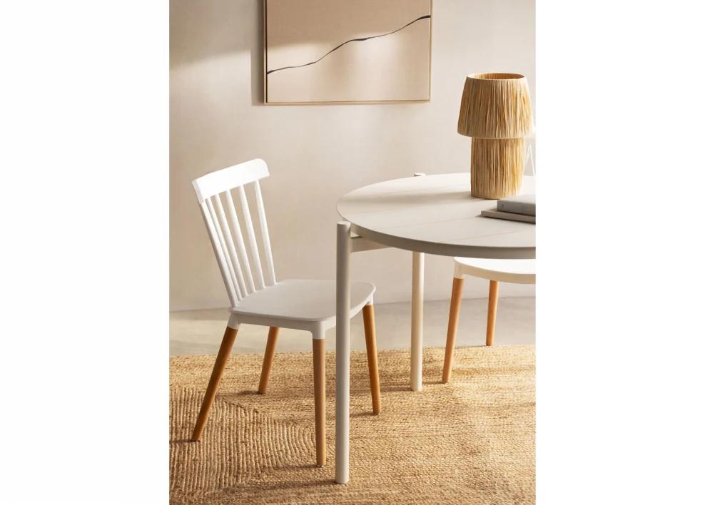 Silla de comedor en madera de Haya y polipropilenio Royal